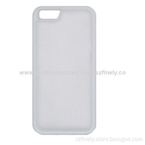 PC and TPU Mobile Phone Case for iPhone 6， Double Injection, Clear PC and TPU Case
